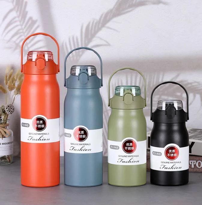 304 Stainless Steel Insulation Cup Portable Vacuum Outdoor Sports Water Bottle Portable Simple Bouncing Travel Jug Wholesale